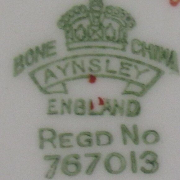 Aynsley Tea Cup and Saucer Soft Buttery Yellow Ring of Flowers Crocus Shape D111 - Picture 9 of 9